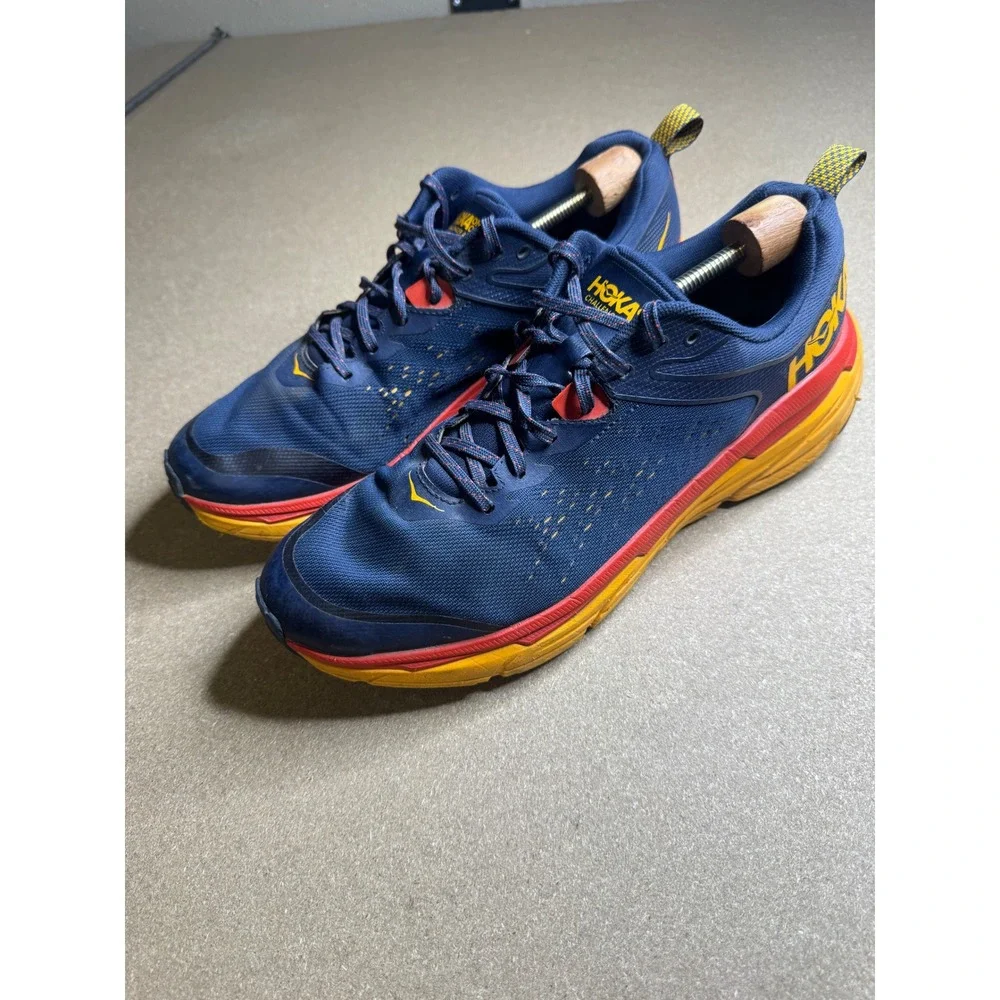 Hoka One One Challenger ATR 6 Mens 12.5 Blue Orange Trail Running Shoes‎ 1106510